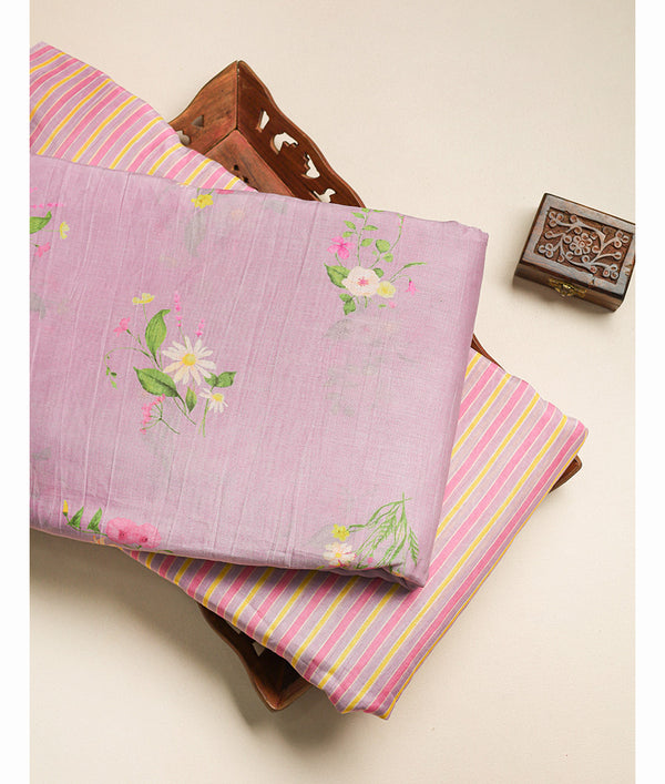 PURE MALAI CHANDERI PRINTED FABRICS