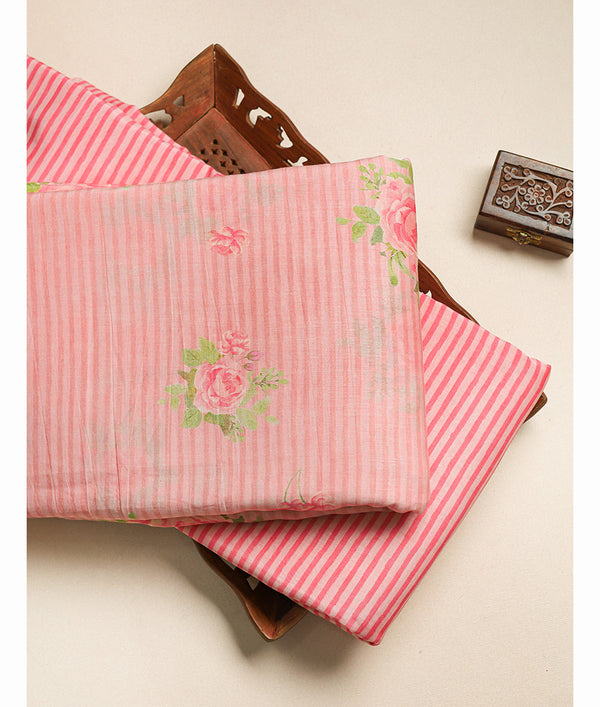 PURE MALAI CHANDERI PRINTED FABRICS