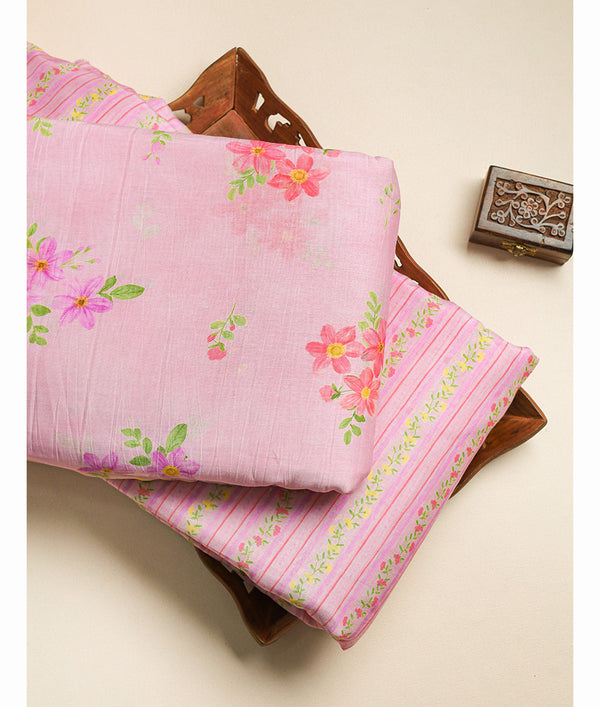 PURE MALAI CHANDERI PRINTED FABRICS