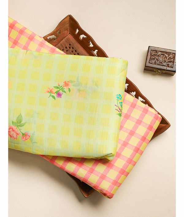 PURE MALAI CHANDERI PRINTED FABRICS