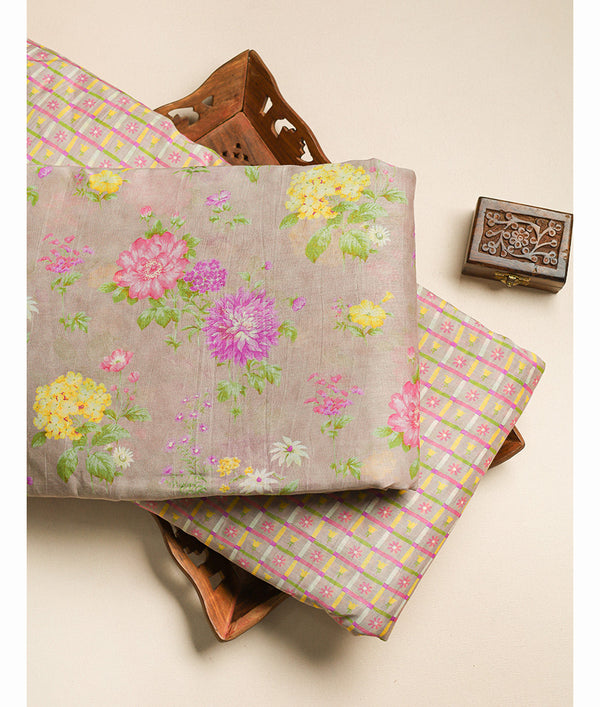PURE MALAI CHANDERI PRINTED FABRICS