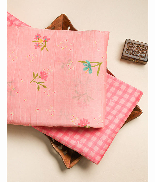 PURE MALAI CHANDERI PRINTED FABRICS