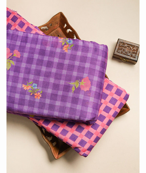PURE MALAI CHANDERI PRINTED FABRICS