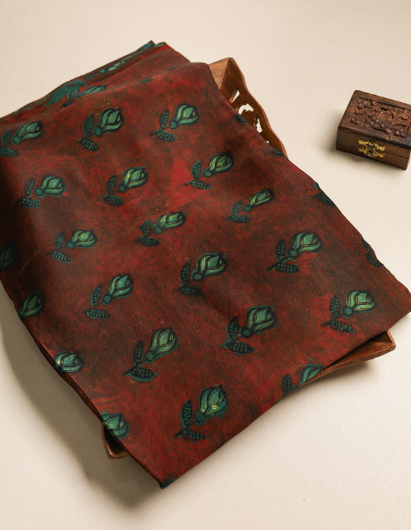 PURE MODAL SILK VANASPATI PRINTED FABRIC