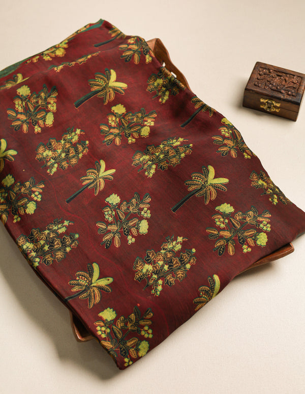 PURE MODAL SILK VANASPATI PRINTED FABRIC