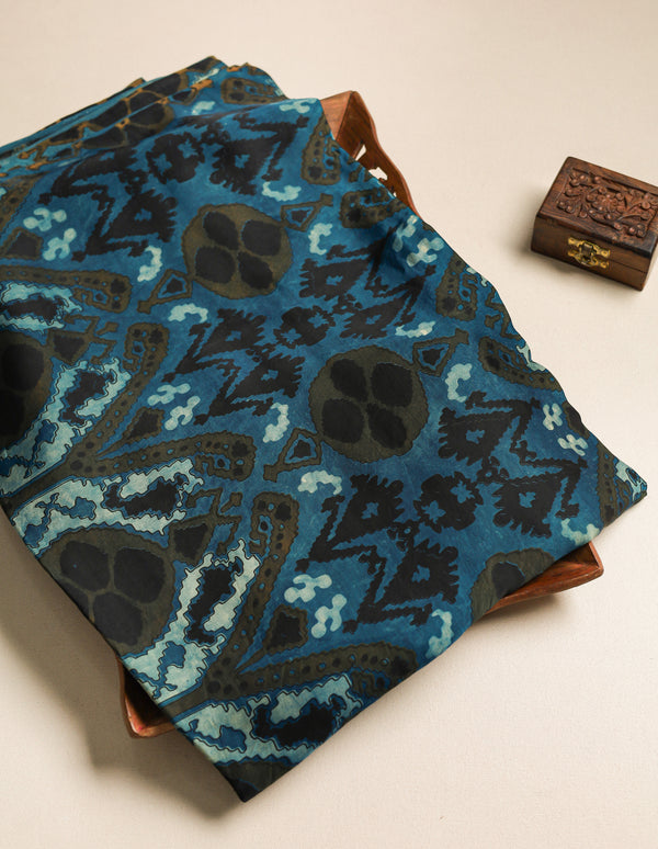 PURE MODAL SILK VANASPATI PRINTED FABRIC