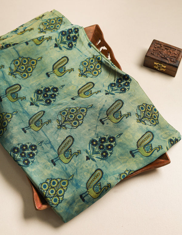 PURE MODAL SILK VANASPATI PRINTED FABRIC
