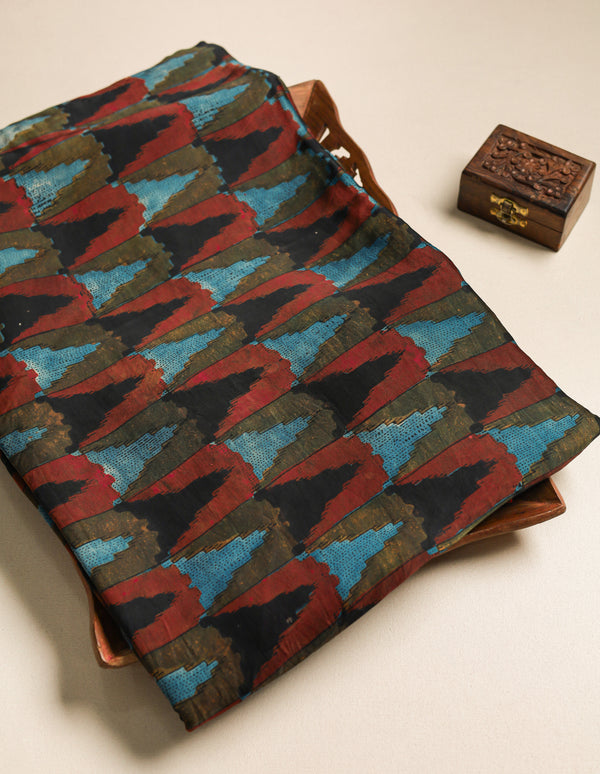 PURE MODAL SILK VANASPATI PRINTED FABRIC