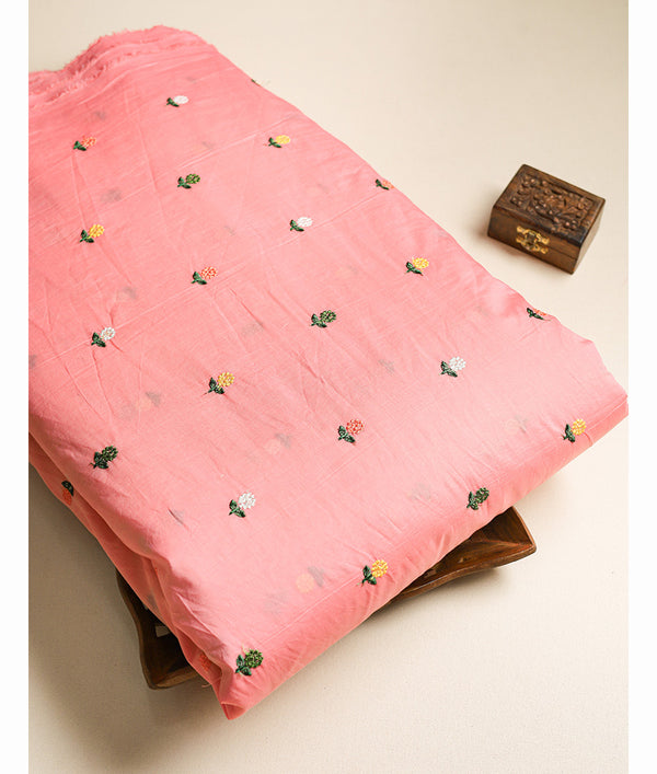 CHANDERI EMBROIDERED FABRIC