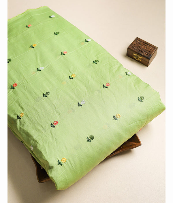 CHANDERI EMBROIDERED FABRIC