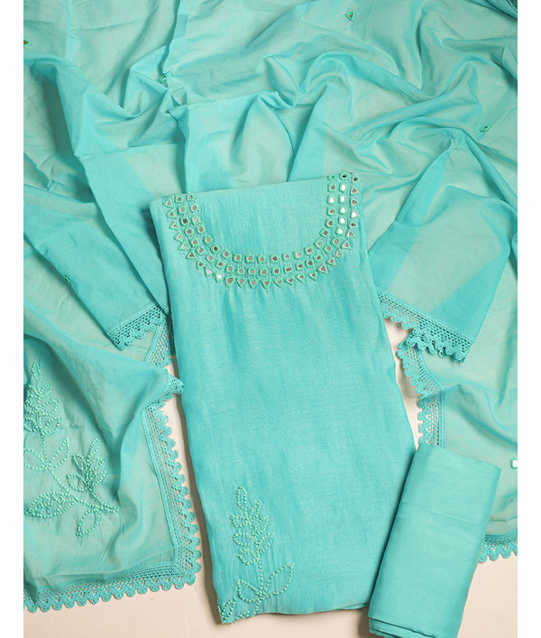 MUL CHANDERI SUIT SET