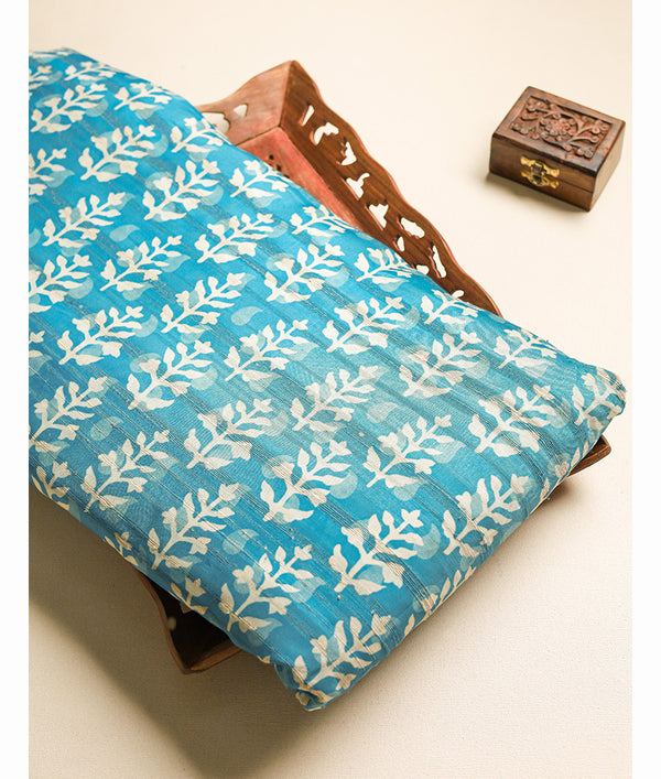 SEMI TUSSAR PRINTED FABRIC