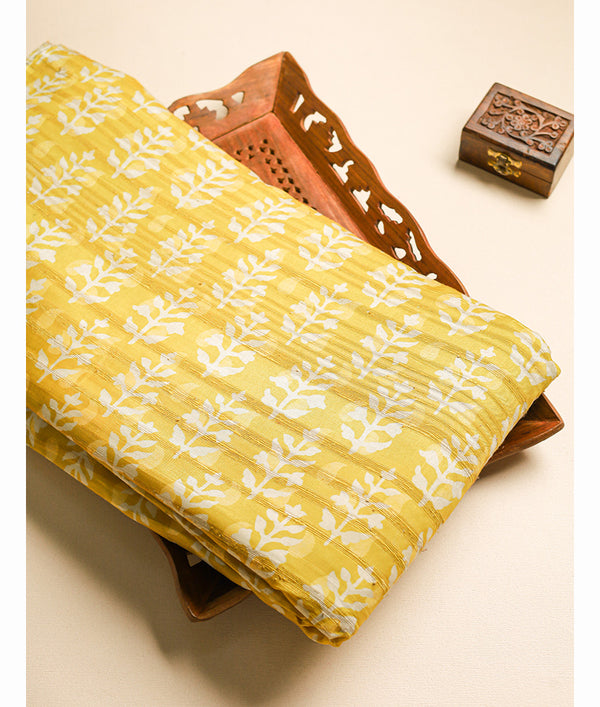SEMI TUSSAR PRINTED FABRIC