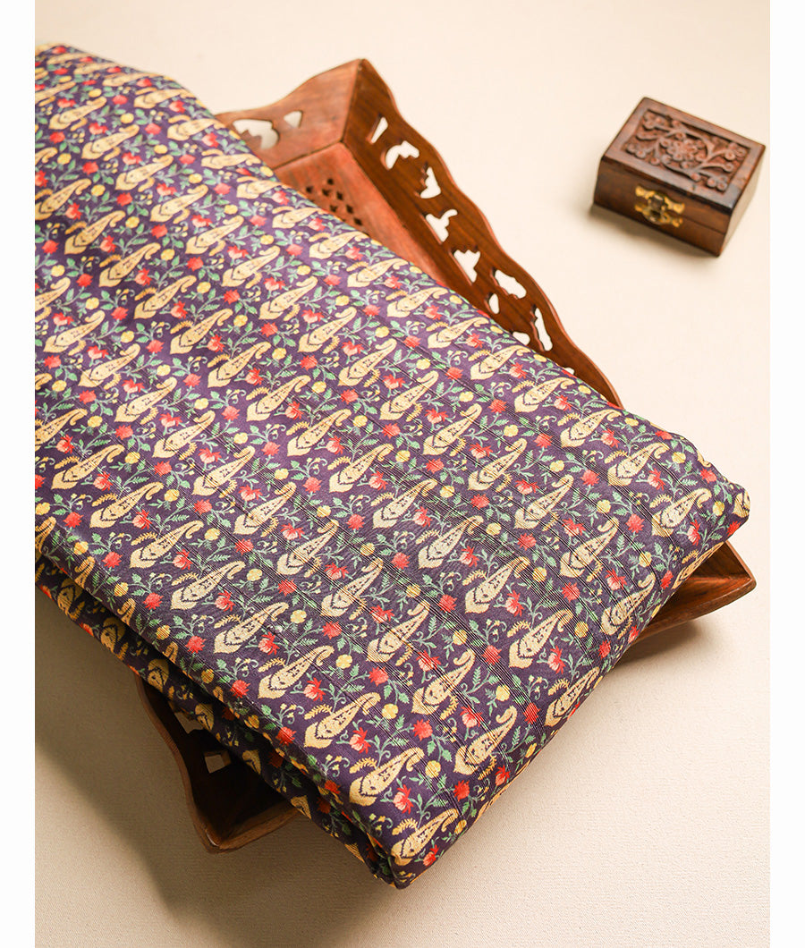 SEMI TUSSAR PRINTED FABRIC