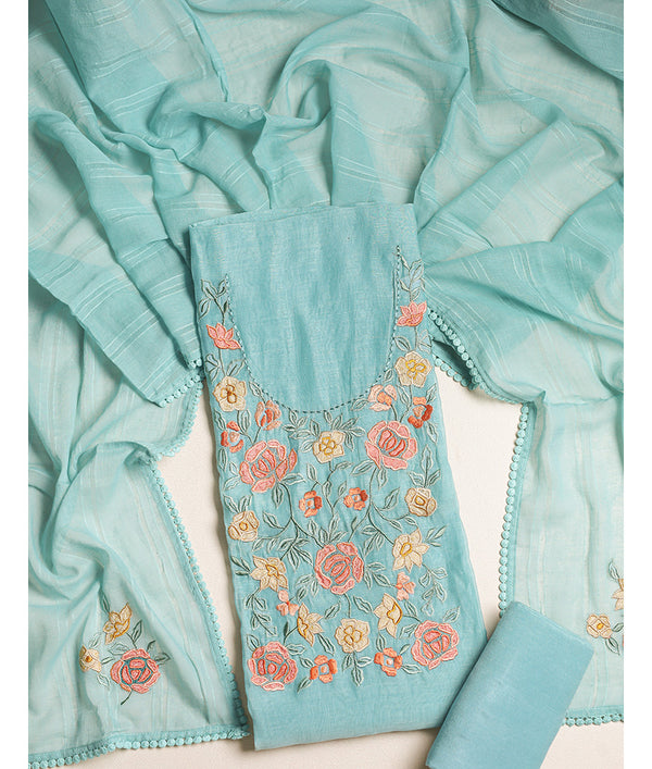 MALAI CHANDERI SUIT SET