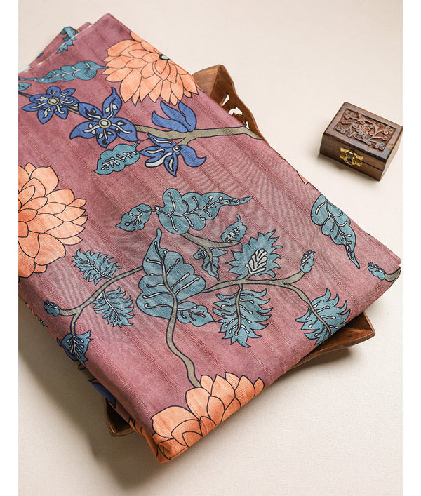 SEMI TUSSAR PRINTED FABRIC