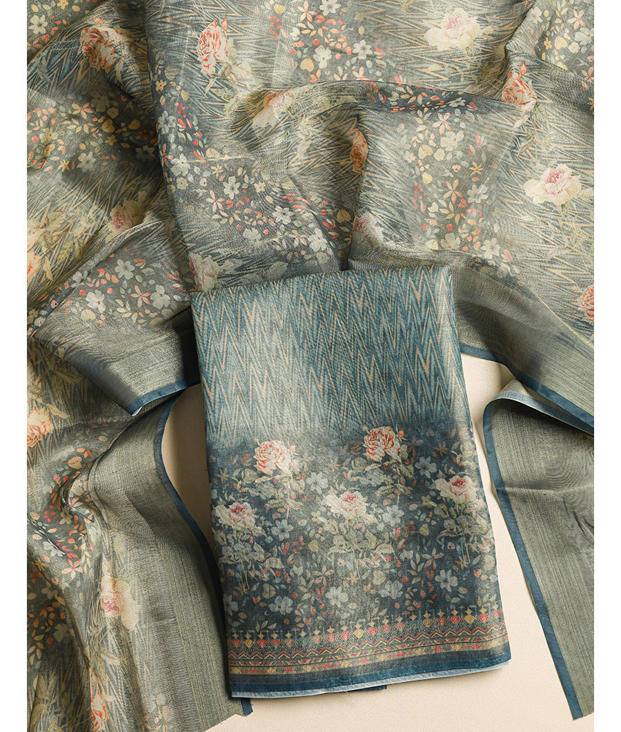 TISSUE PRINTED 2 PIECE SUIT SET