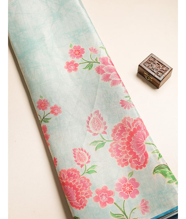 TISSUE SILK PRINTED FABRIC
