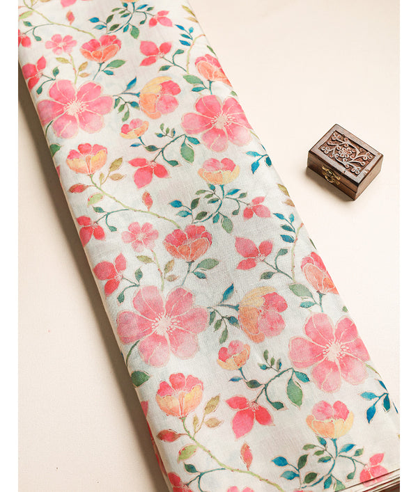 TISSUE SILK PRINTED FABRIC
