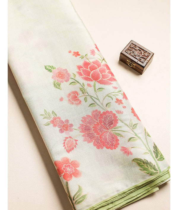 TISSUE SILK PRINTED FABRIC