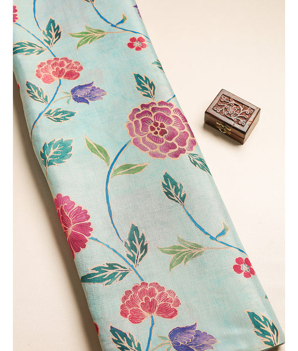 TISSUE SILK PRINTED FABRIC