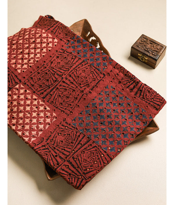 Pure Cotton Ajrakh hakoba fabric