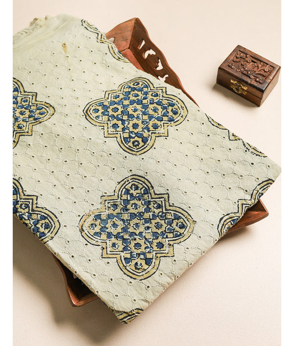 Pure Cotton Ajrakh hakoba fabric
