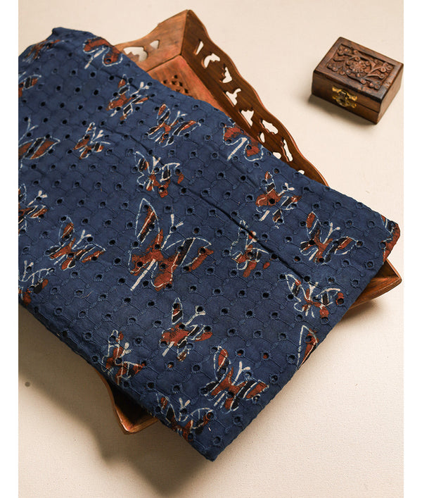 Pure Cotton Ajrakh hakoba fabric