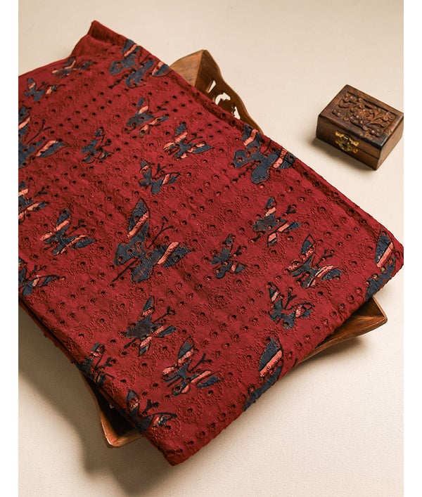 Pure Cotton Ajrakh hakoba fabric