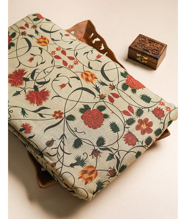 PURE LINEN PRINTED FABRIC