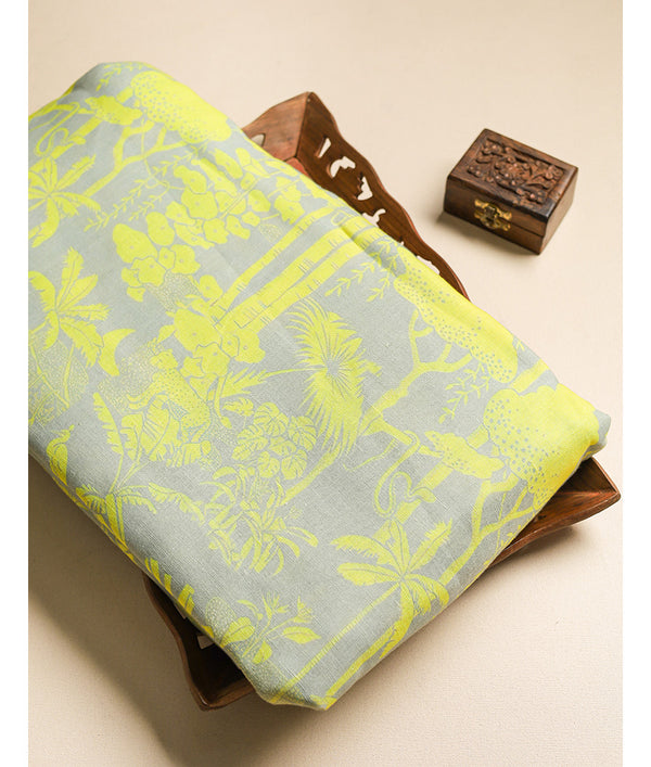 PURE LINEN PRINTED FABRIC