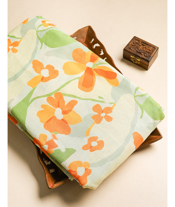PURE LINEN PRINTED FABRIC
