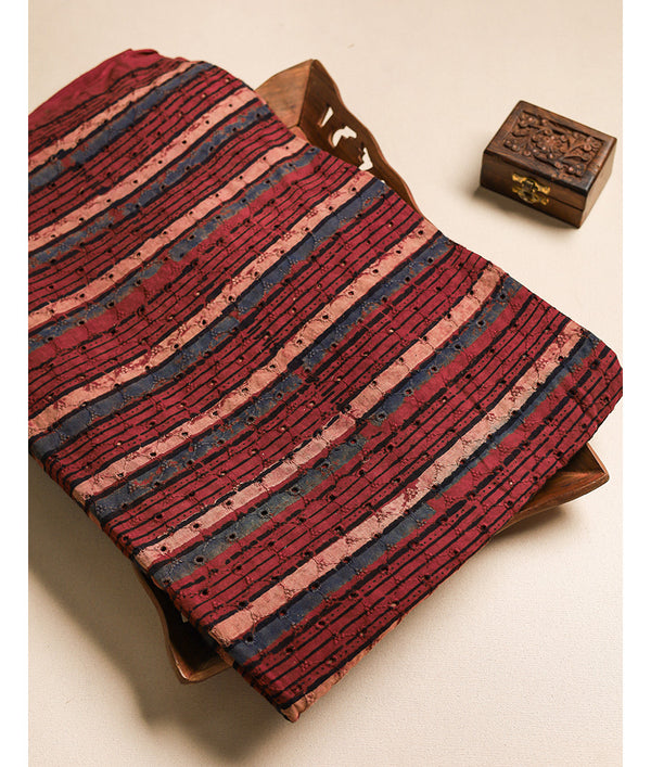Pure Cotton Ajrakh hakoba fabric