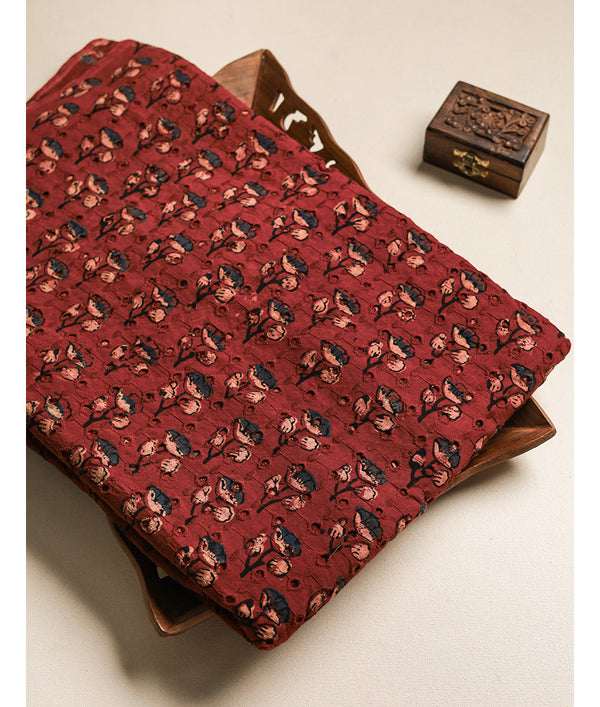 Pure Cotton Ajrakh hakoba fabric