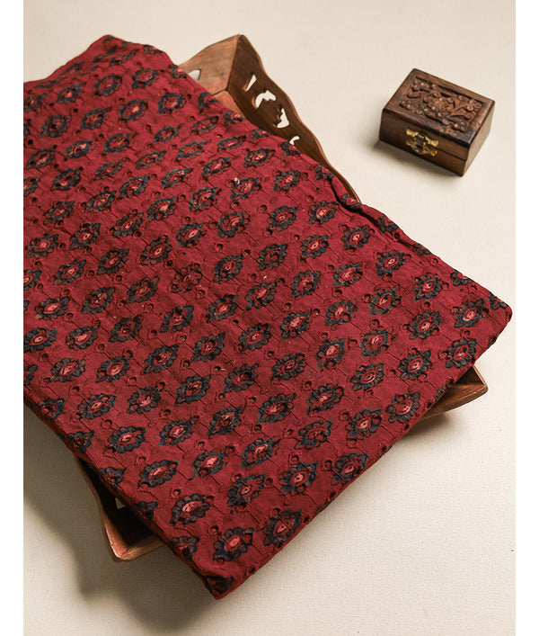 Pure Cotton Ajrakh hakoba fabric
