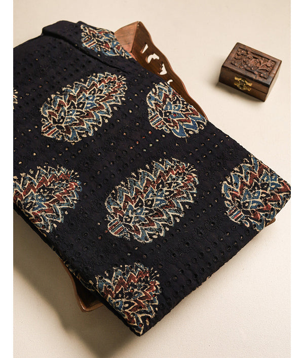 Pure Cotton Ajrakh hakoba fabric