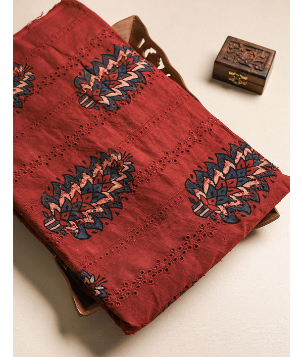 Pure Cotton Ajrakh hakoba fabric