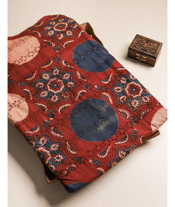 Pure Cotton Ajrakh hakoba fabric