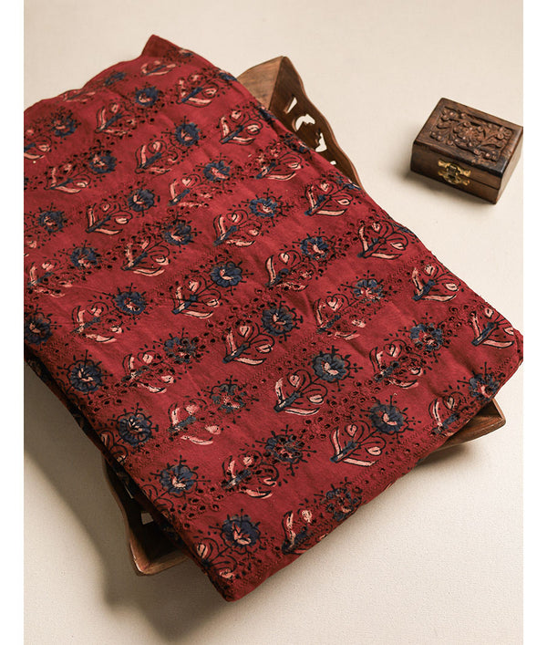 Pure Cotton Ajrakh hakoba fabric