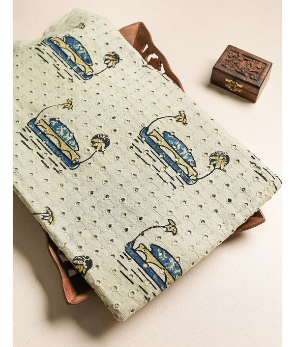 Pure Cotton Ajrakh hakoba fabric