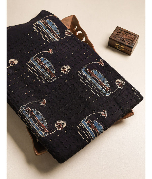 Pure Cotton Ajrakh hakoba fabric
