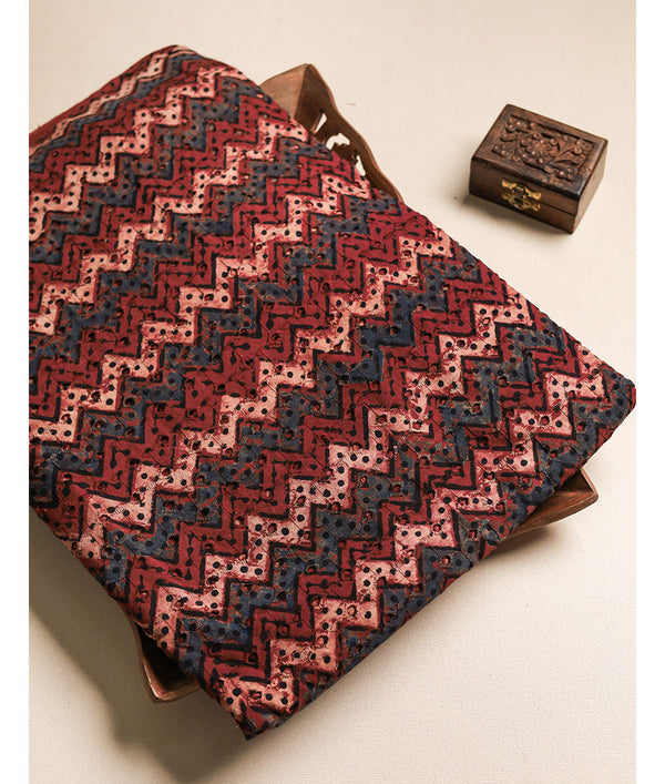 Pure Cotton Ajrakh hakoba fabric