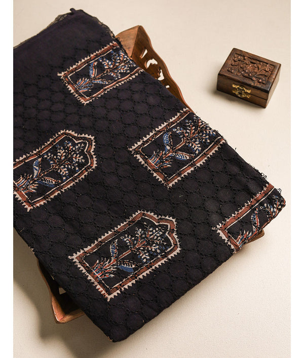 Pure Cotton Ajrakh hakoba fabric