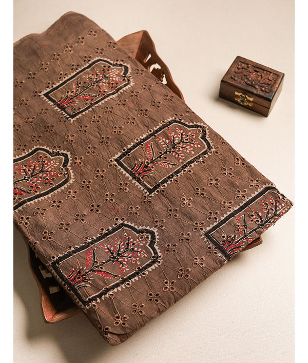 Pure Cotton Ajrakh hakoba fabric