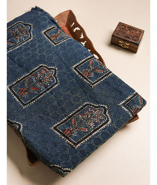 Pure Cotton Ajrakh hakoba fabric