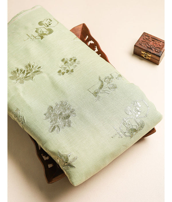 LINEN EMBROIDERED FABRIC