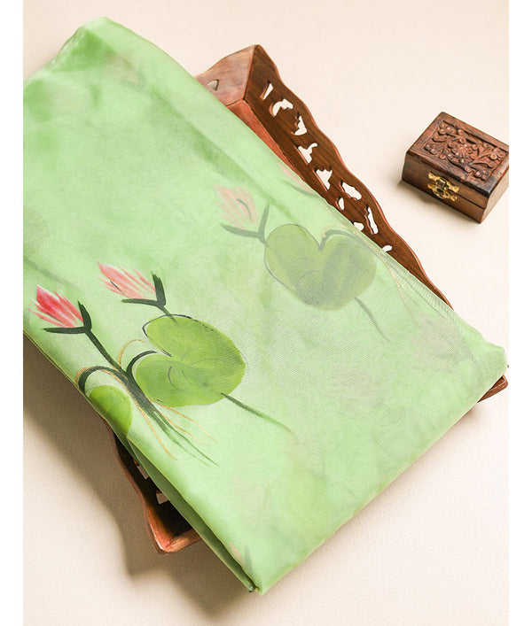 ORGANZA BRUSH PAINTED FABRIC
