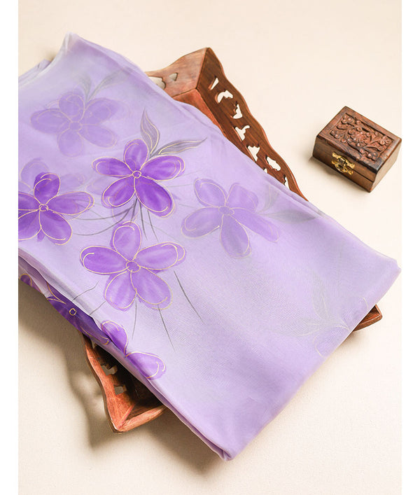 ORGANZA BRUSH PAINTED FABRIC