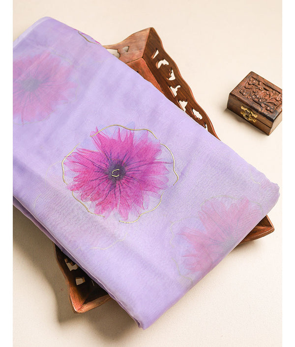 ORGANZA BRUSH PAINTED FABRIC