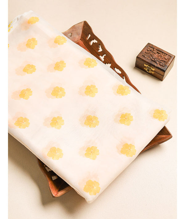ORGANZA BRUSH PAINTED FABRIC